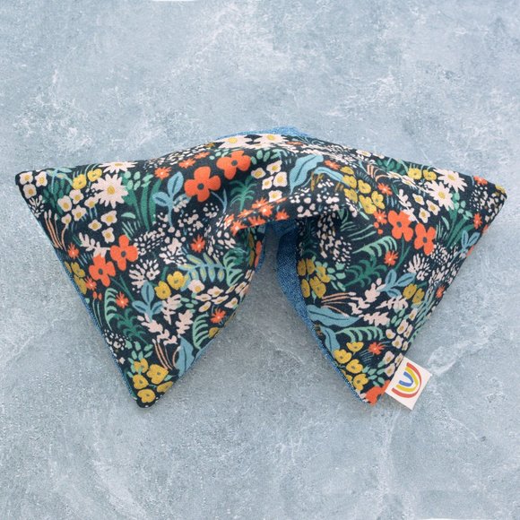 Minor Thread Accessories - Rifle Paper Co. Weighted Eye Pillow in Meadow Black Canvas